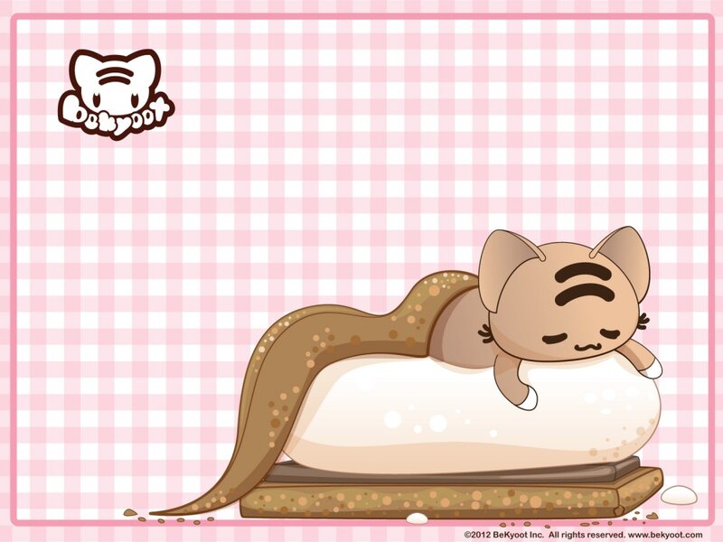 Cat-shaped Character Sleeping