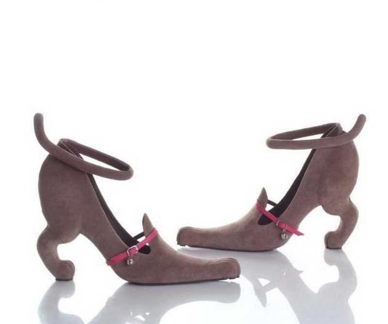 Cat-shaped High Heels — Brown