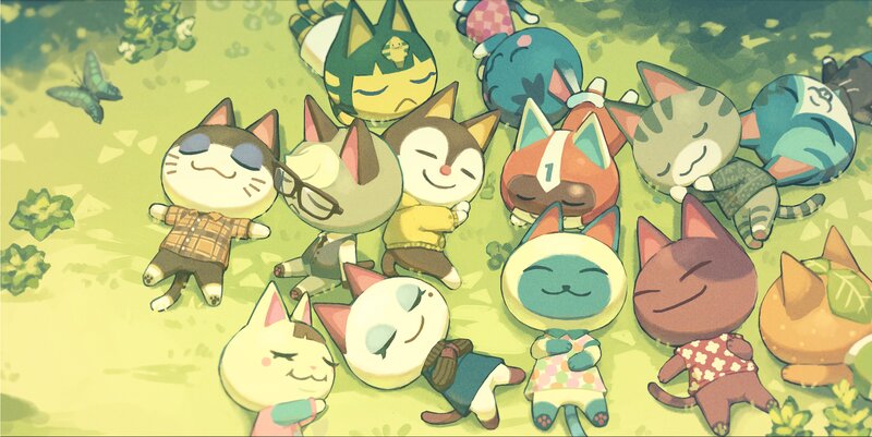 Cat Villagers Sleeping