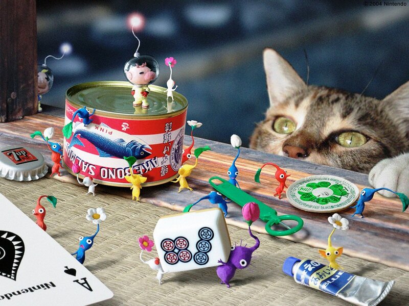 Cat Watching Pikmin