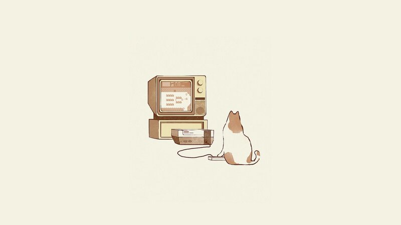 Cat Watching Television