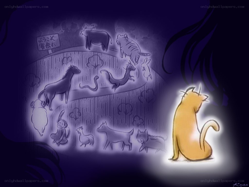 cat watching zodiac animals