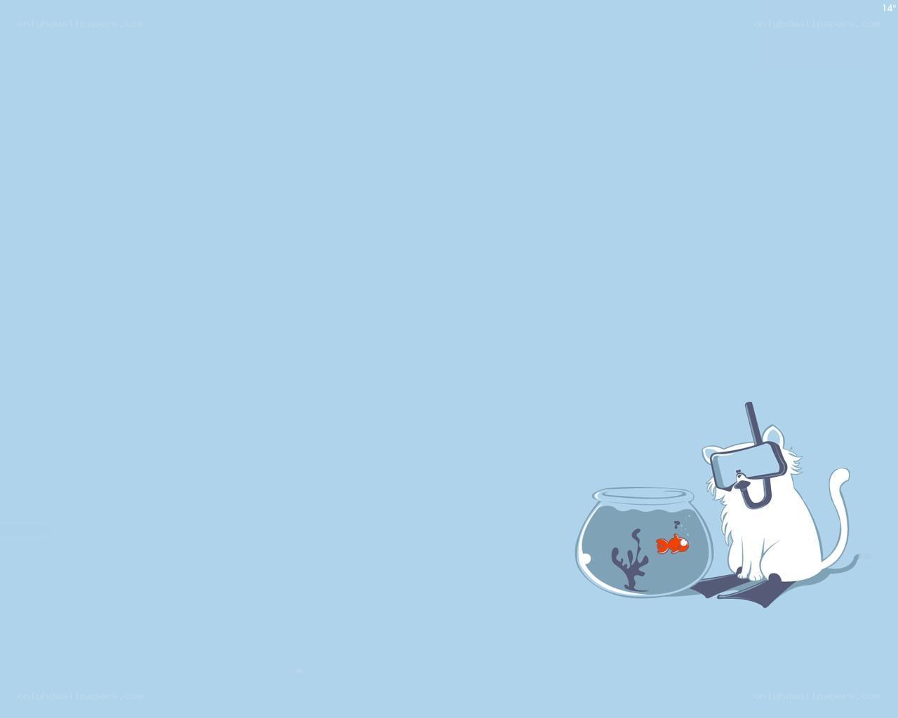 cat with fishbowl