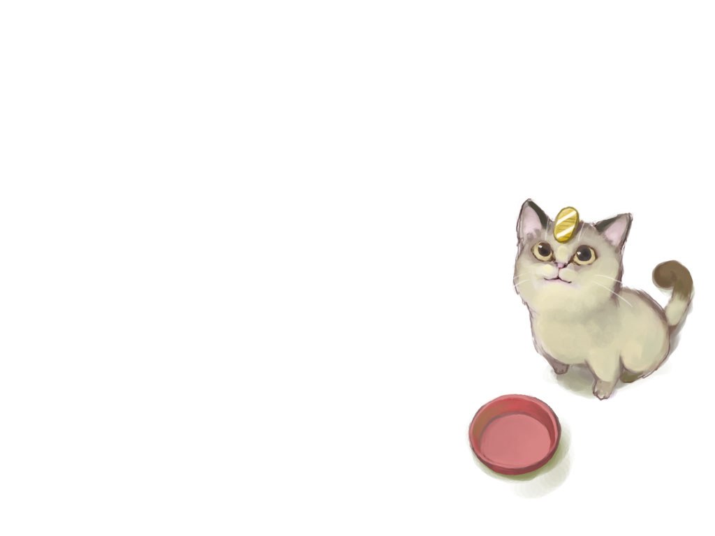 cat with golden coin