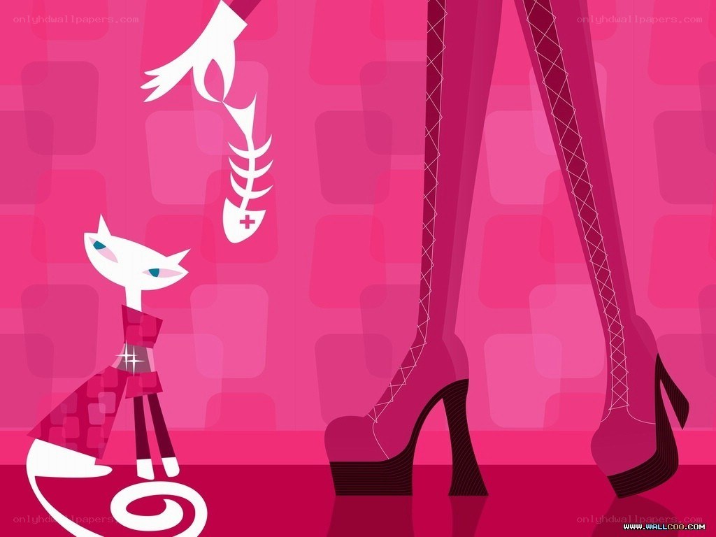 Cat with high heels