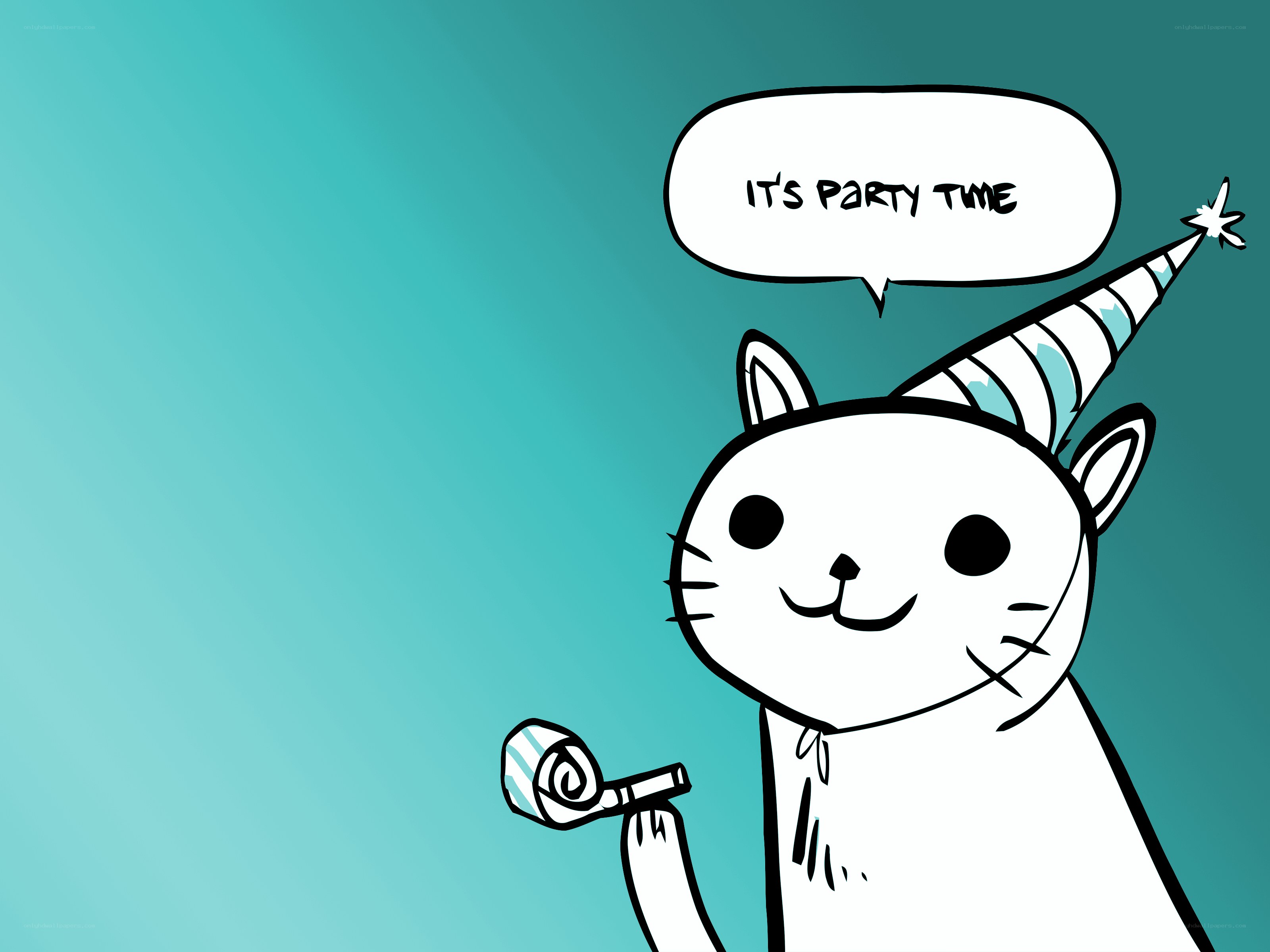 cat with party hat