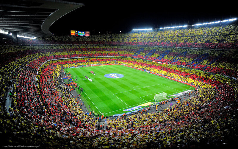 Catalan fans at stadium