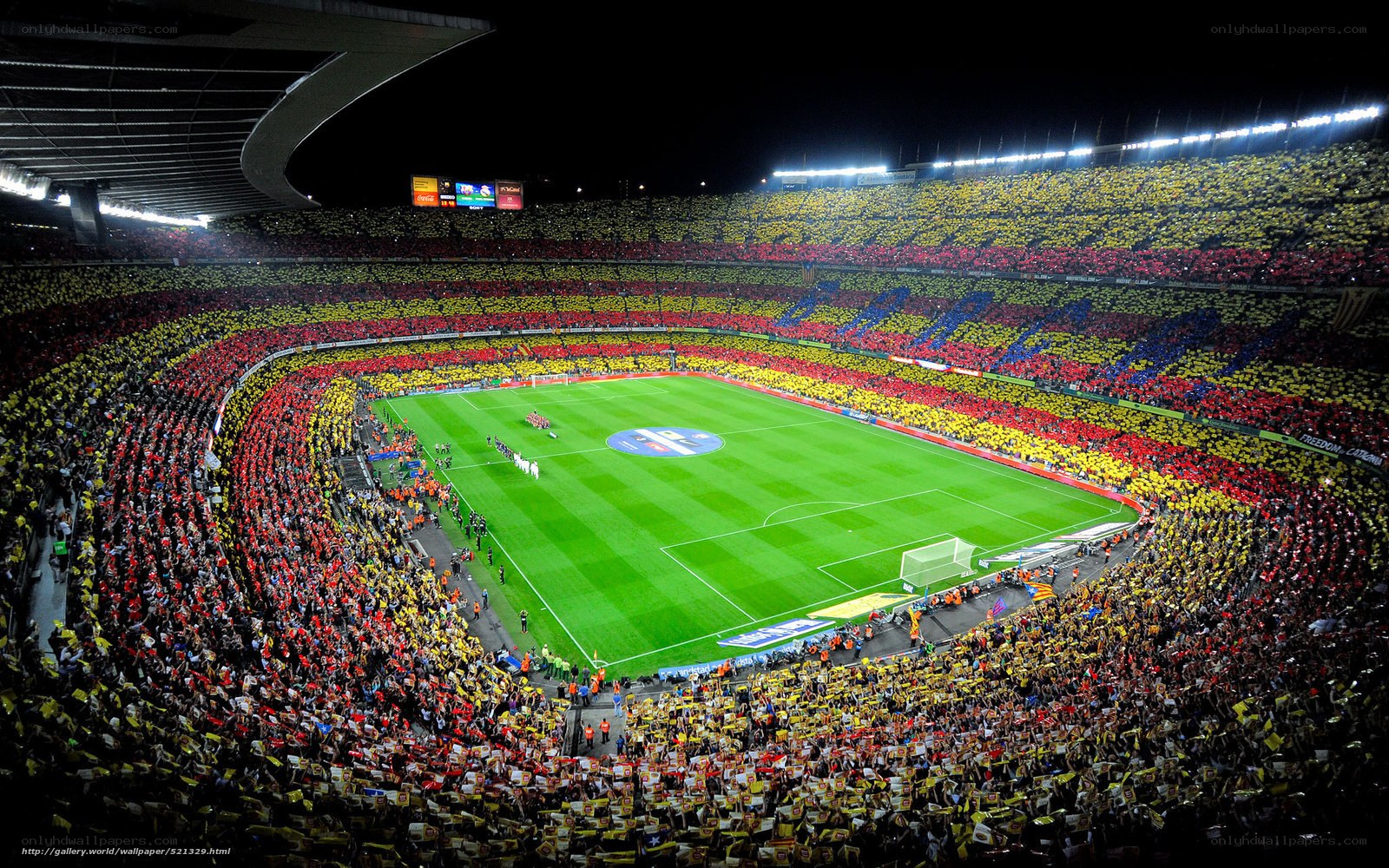 Catalan fans at stadium