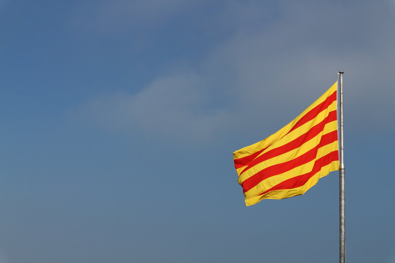 Catalan Flag Waving