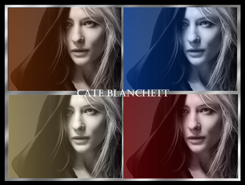 Cate Blanchett Portrait — Blue