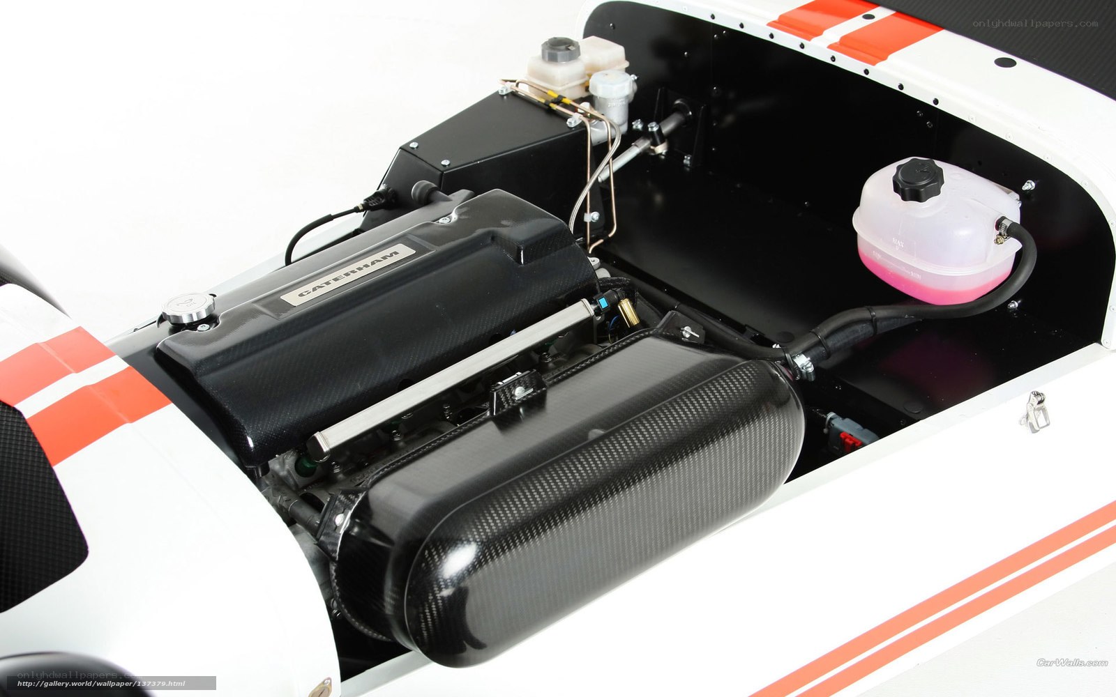 Caterham race car engine bay