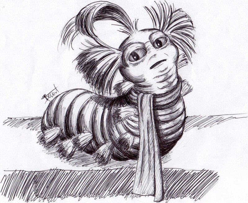 caterpillar character sketch