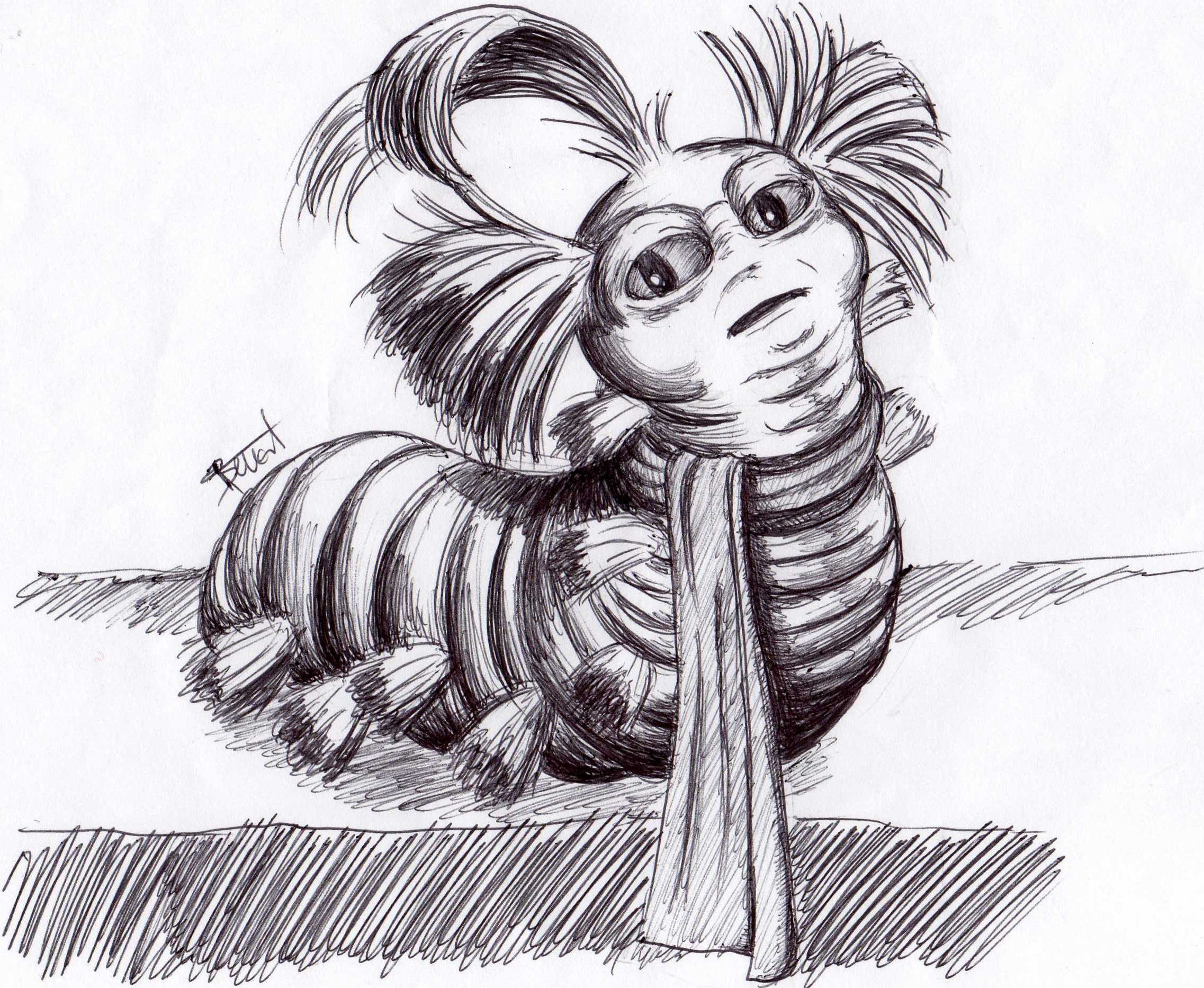 caterpillar character sketch