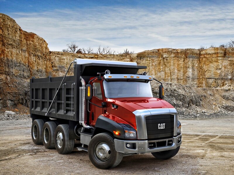 Caterpillar dump truck in quarry
