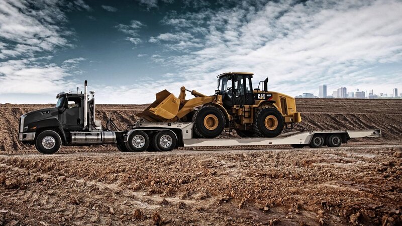 Caterpillar Loader on Truck