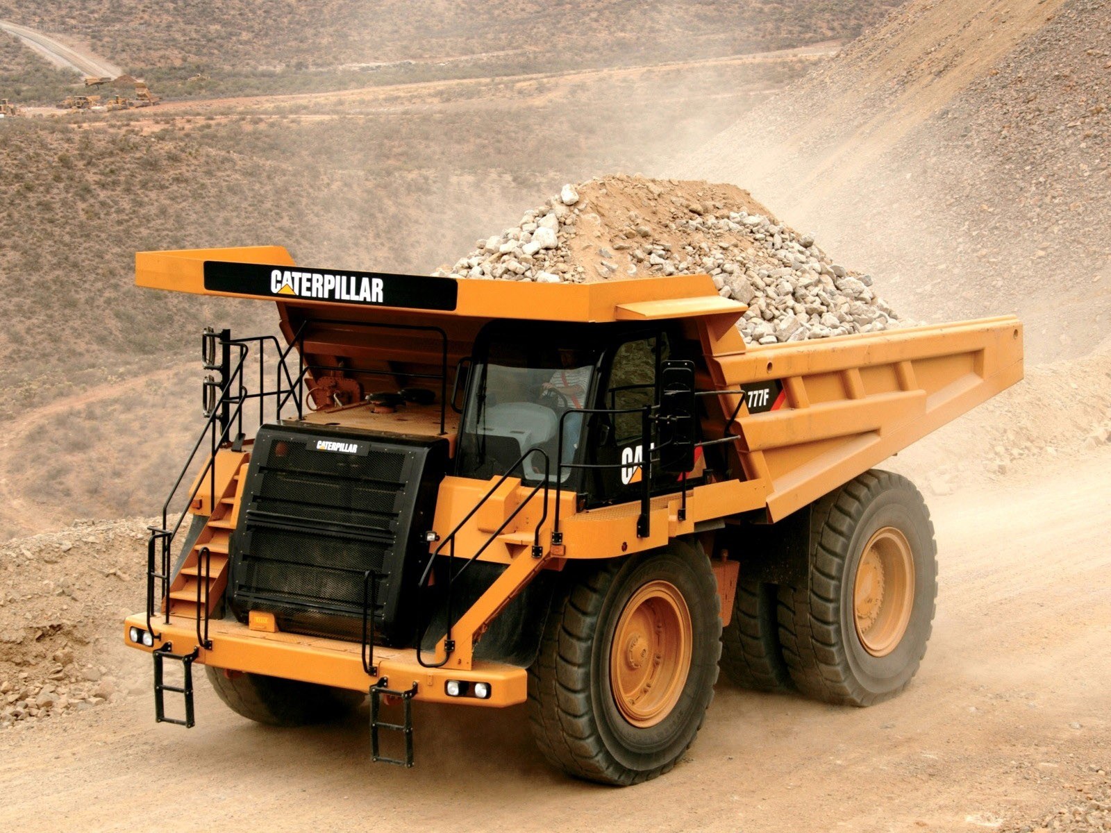 Caterpillar mining truck in action