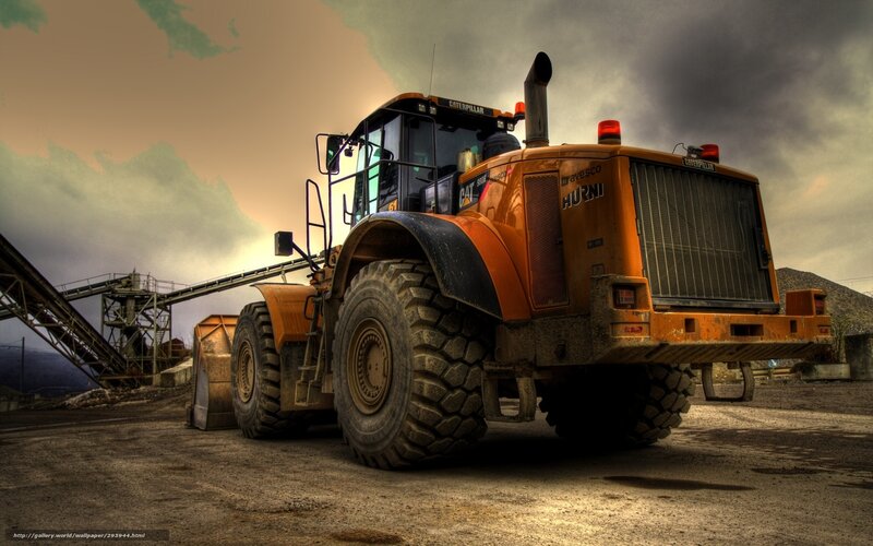 Caterpillar wheel loader at quarry
