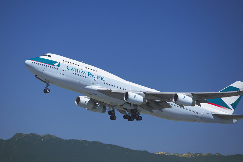 Cathay Pacific Airplane — Blue