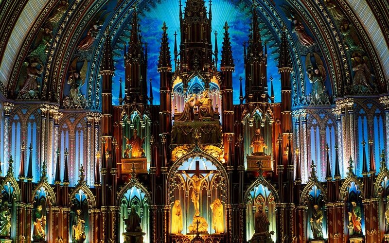 Cathedral Altar Interior — Blue