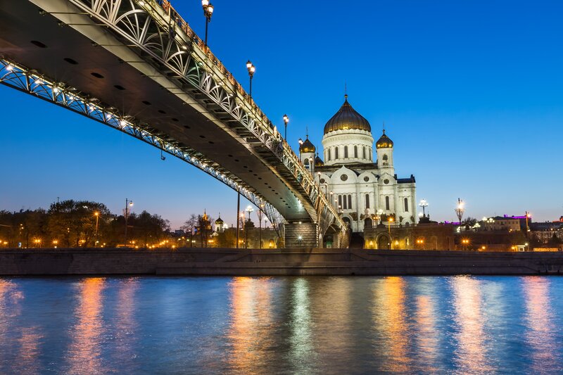 Cathedral and Bridge — Blue