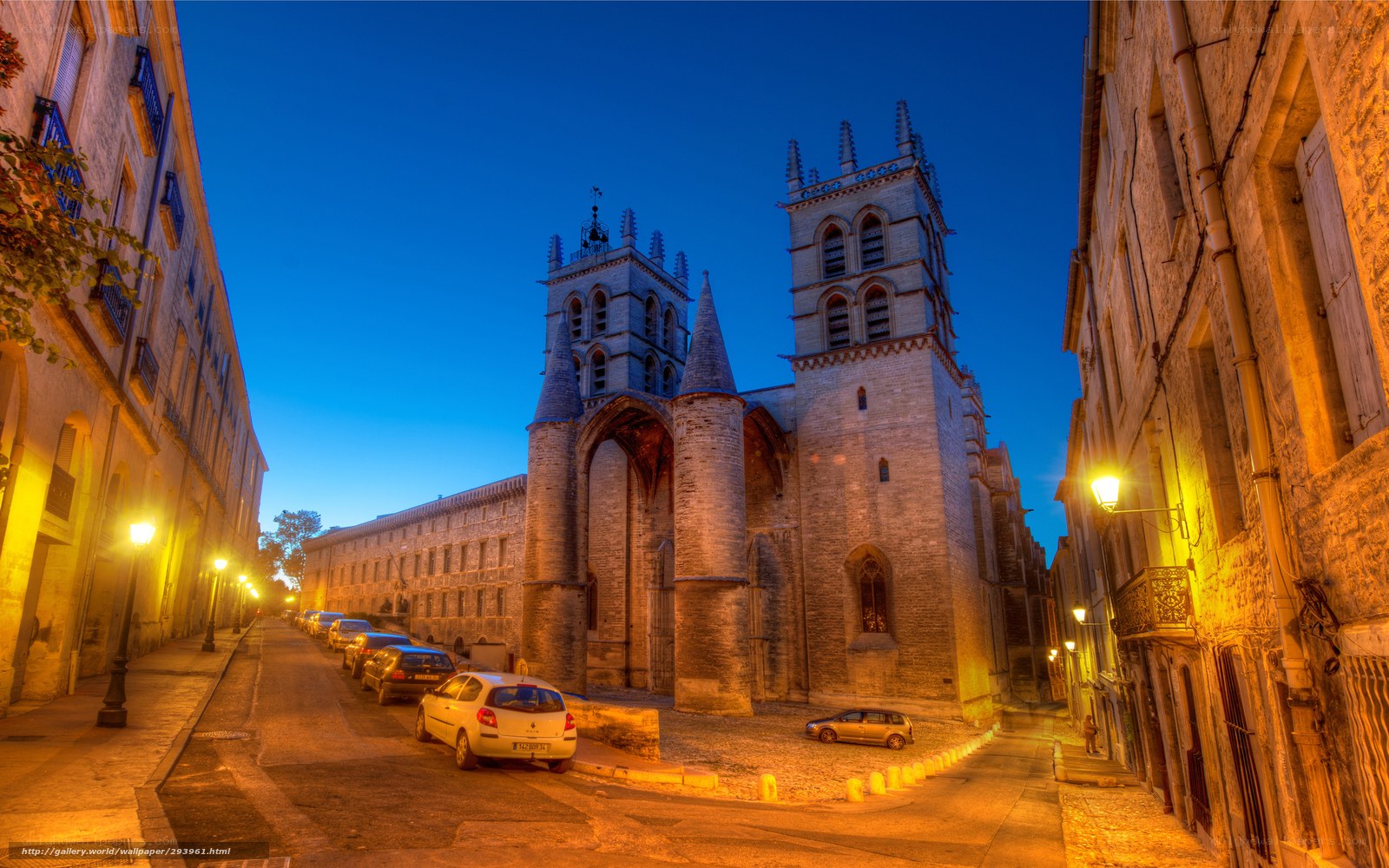 Cathedral at dusk in Avignon