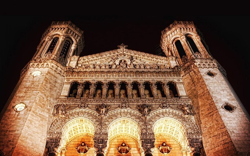 Cathedral at night