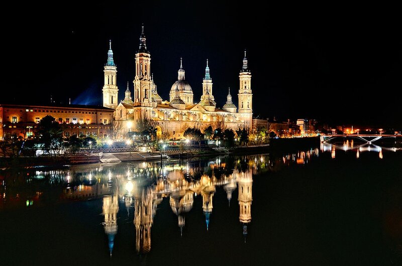 Cathedral at Night — Black, Serene