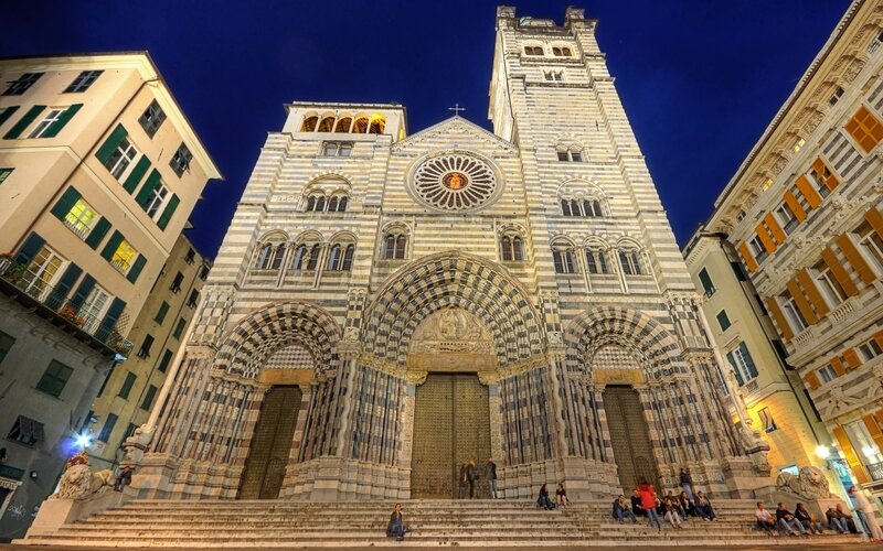 Cathedral at Night — Blue