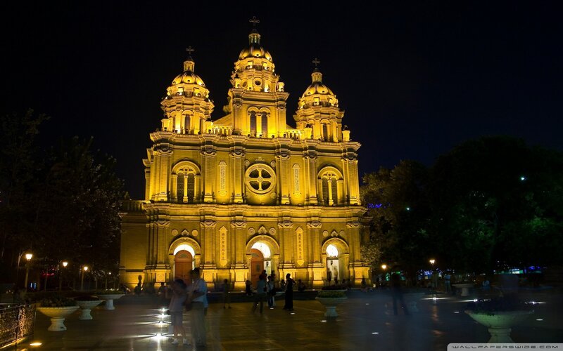 Cathedral at Night — Yellow