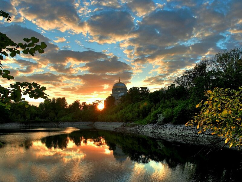 Cathedral at Sunset — Blue