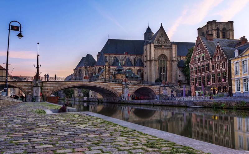 Cathedral by River — Blue