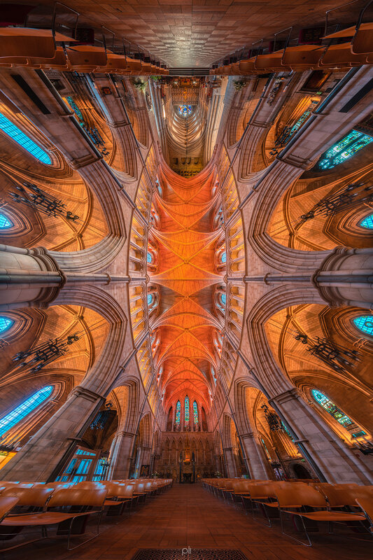 Cathedral Ceiling Interior — Orange