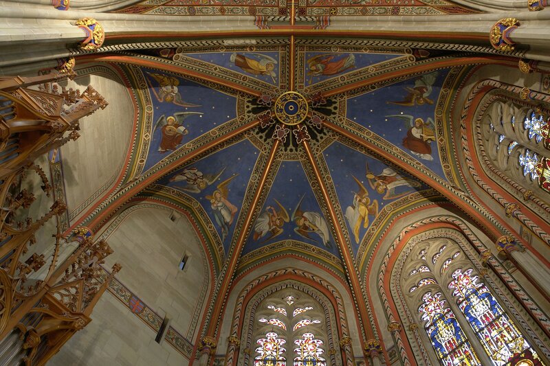 Cathedral ceiling with angels