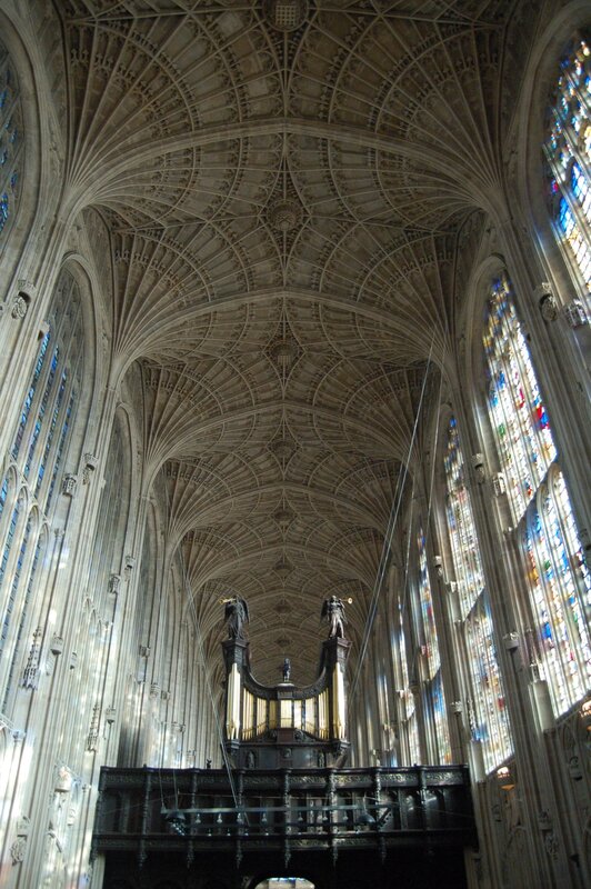 Cathedral ceiling with organ