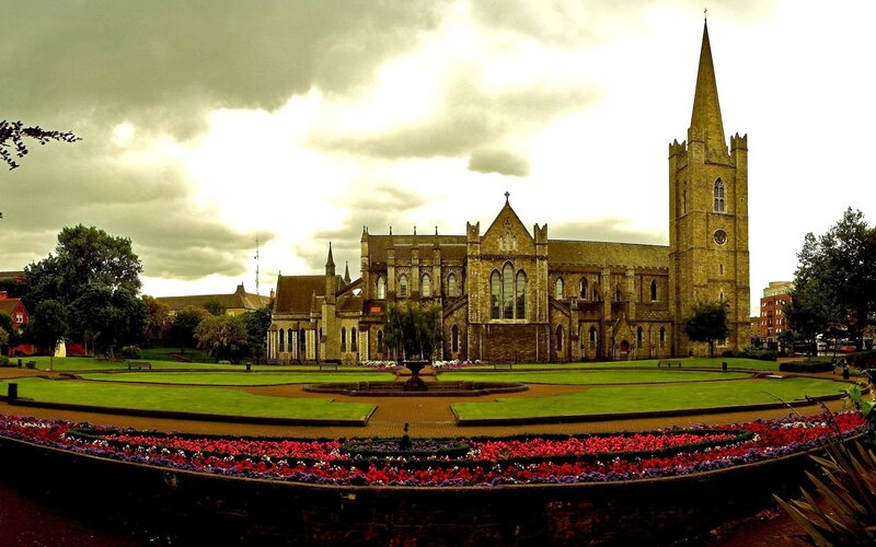 Cathedral in a city park