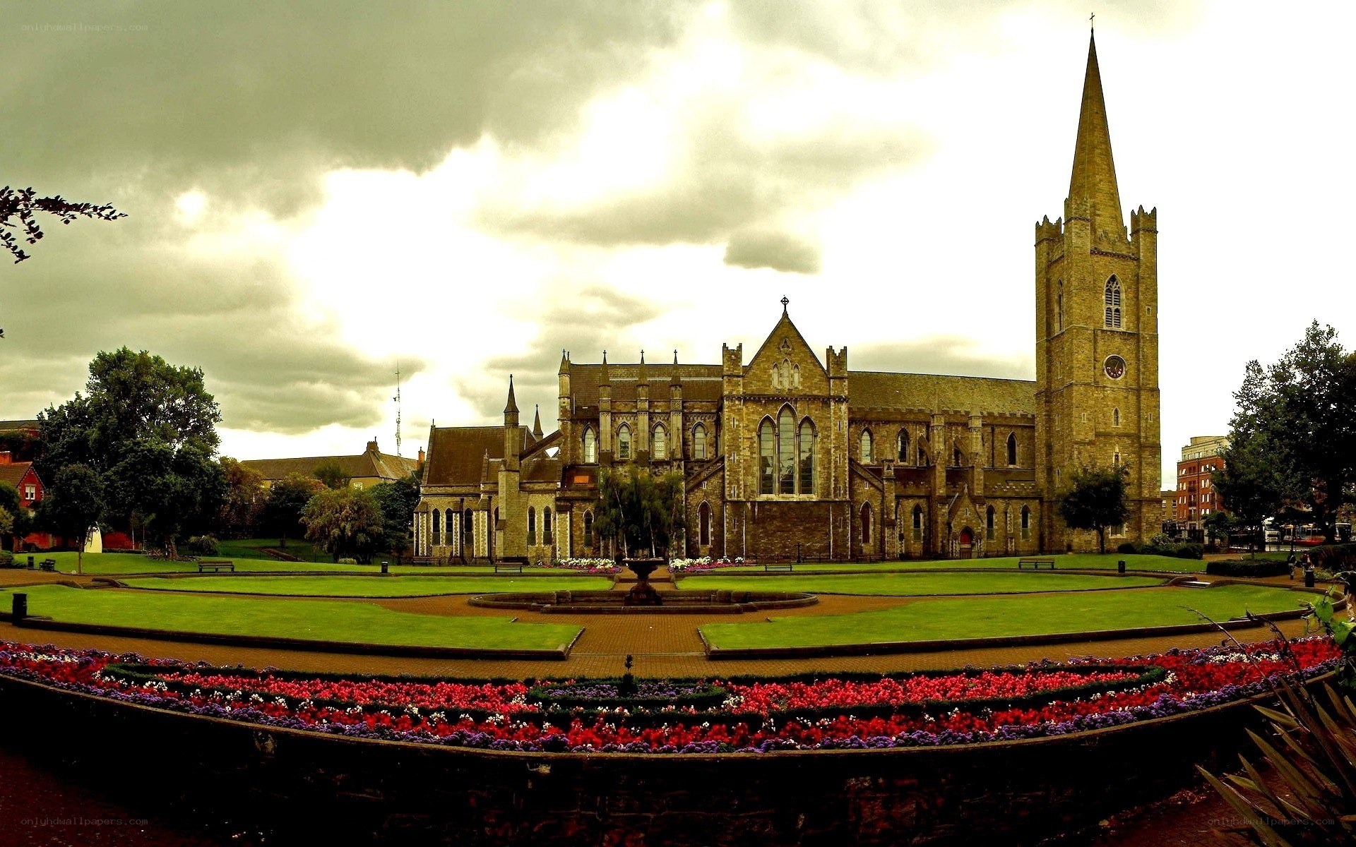 Cathedral in a city park