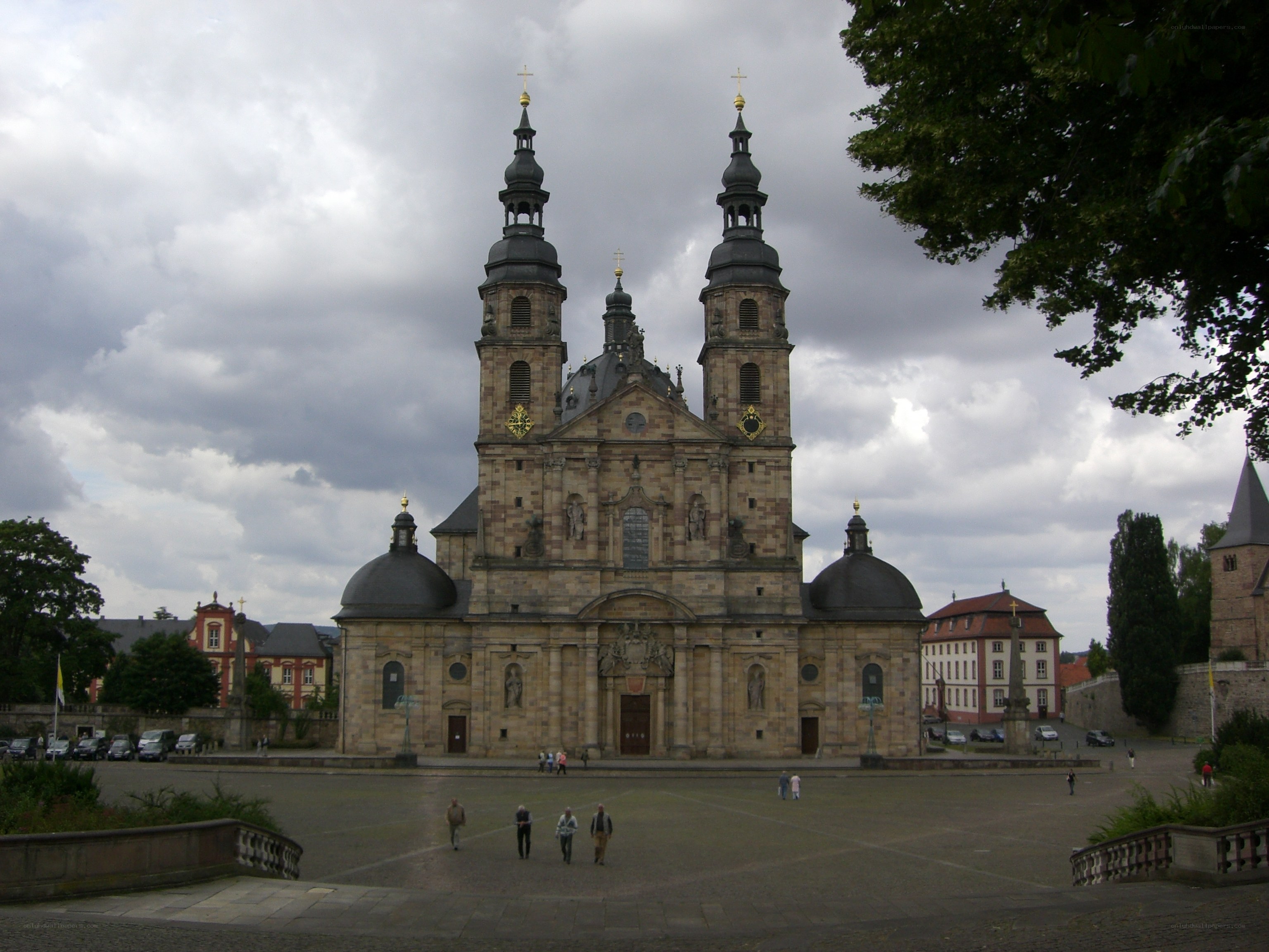 Cathedral in a European square