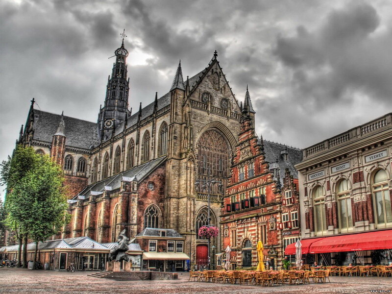 Cathedral in Dutch town square