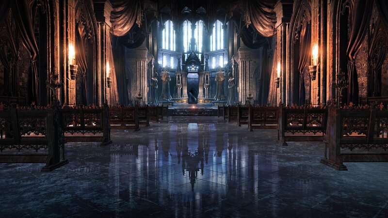 Cathedral Interior — Black, Dark