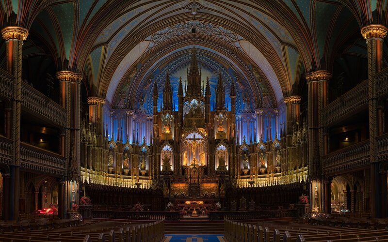 Cathedral Interior — Blue, Dramatic, Night