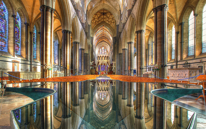 Cathedral Interior — Brown, Serene, Afternoon