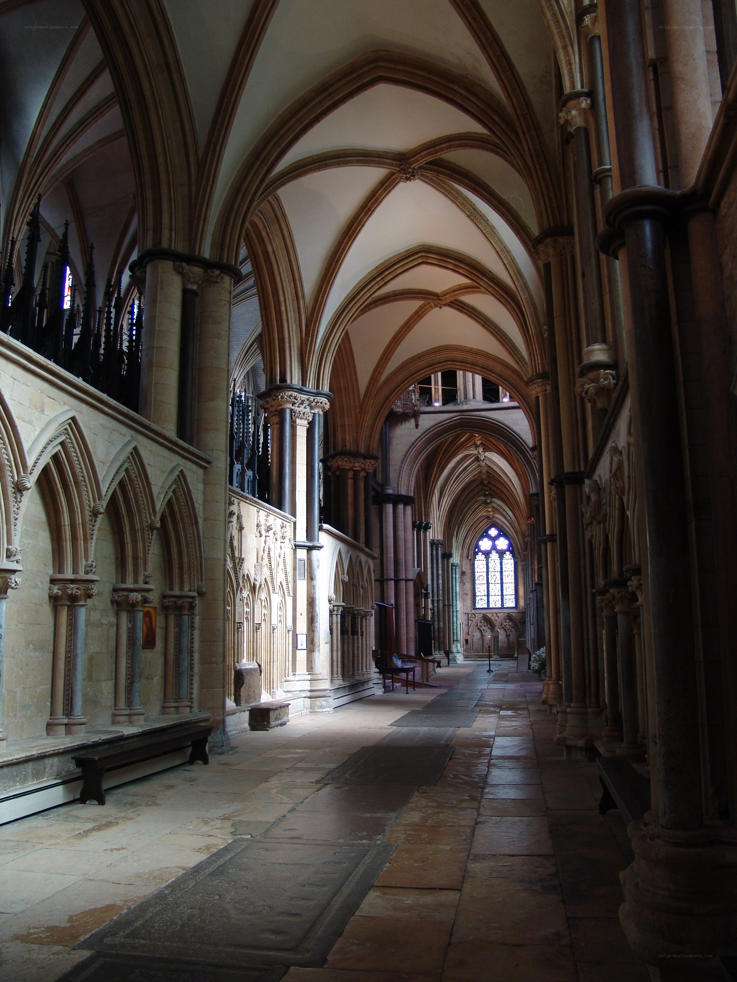 cathedral interior corridor