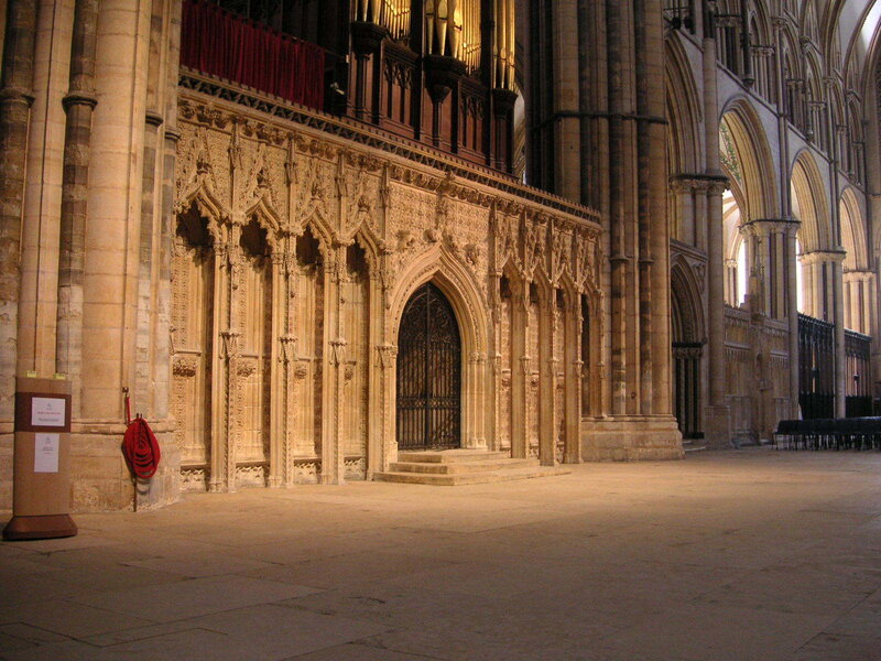 Cathedral interior with organ