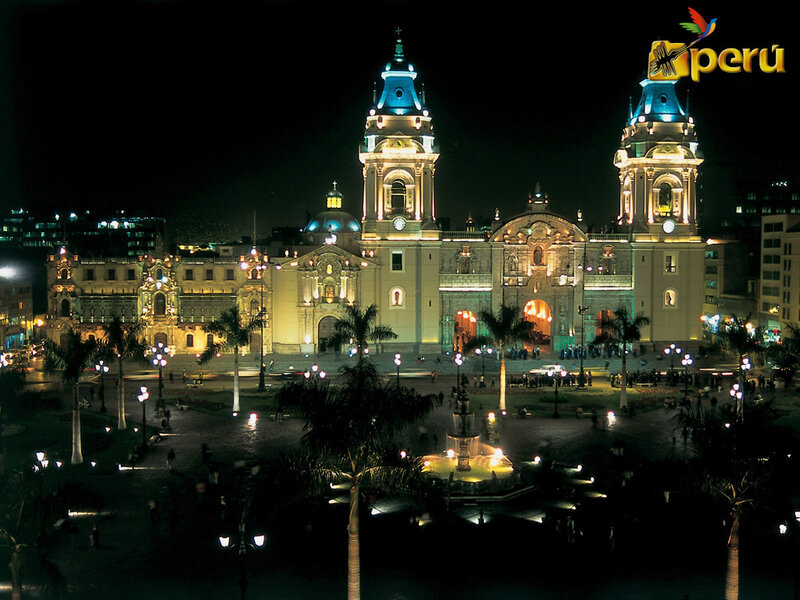 Cathedral of Lima at night