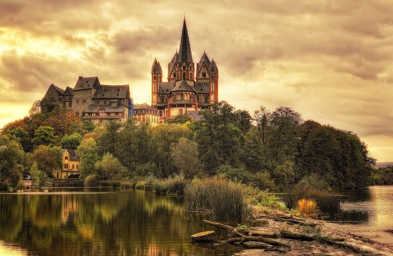 Cathedral on Hill by River