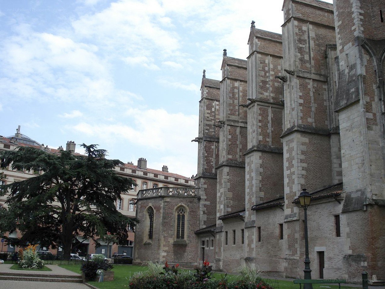 Cathedral side and garden view