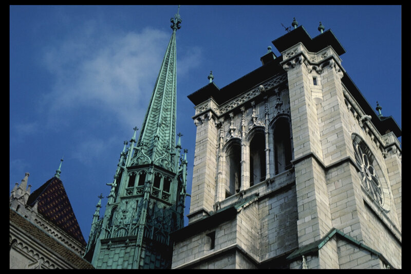 Cathedral spire and tower