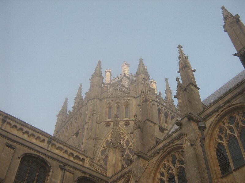 Cathedral spires in mist