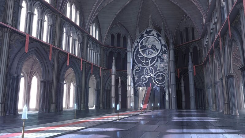 Cathedral with Clockwork — Gray