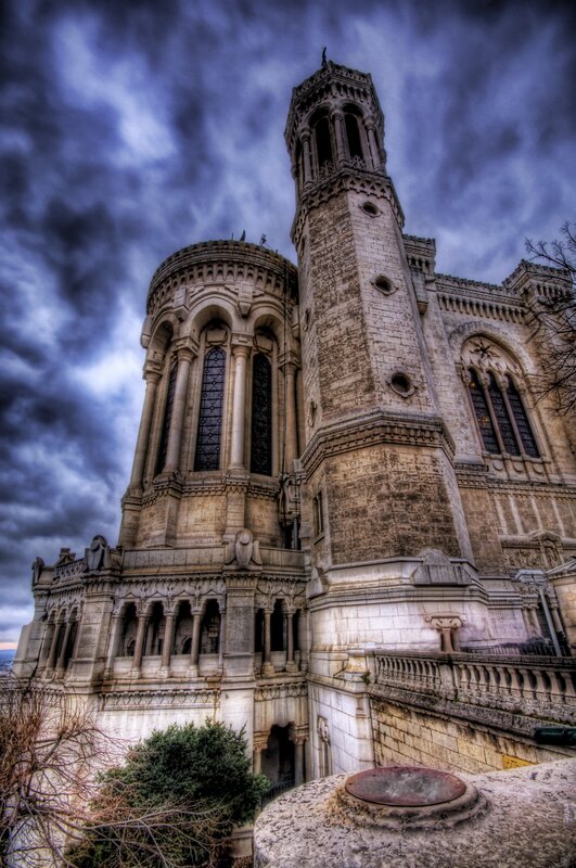 Cathedral with dramatic sky